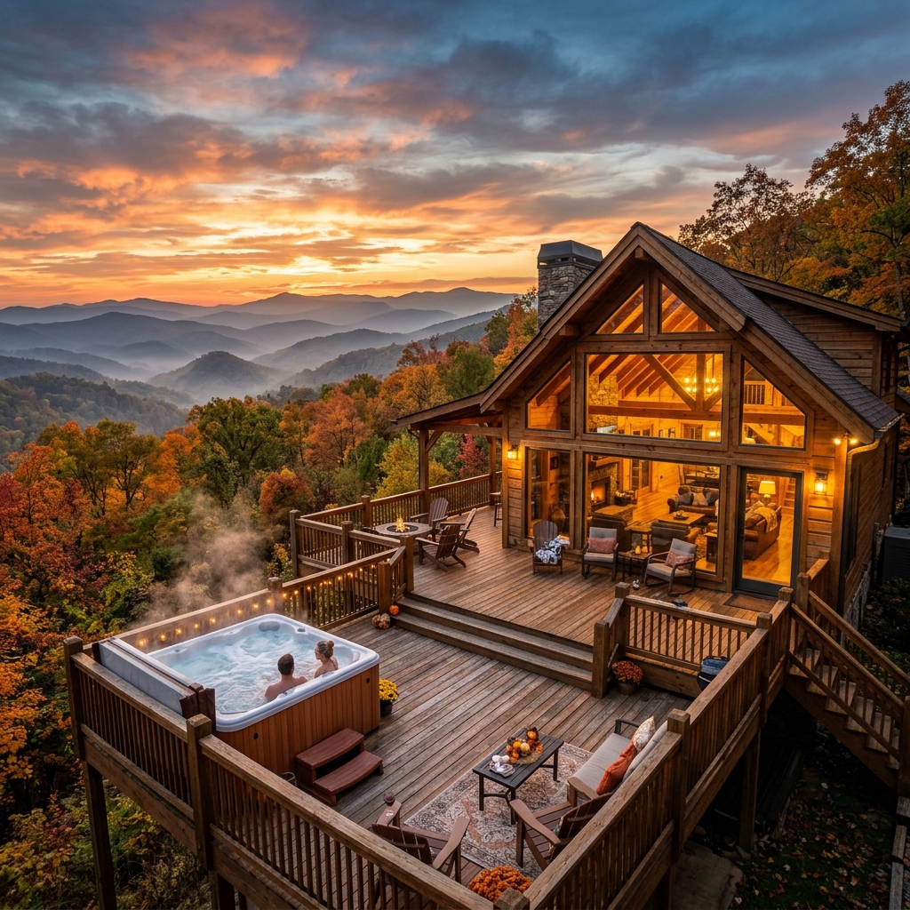 Luxury mountain cabin in the Great Smoky Mountains